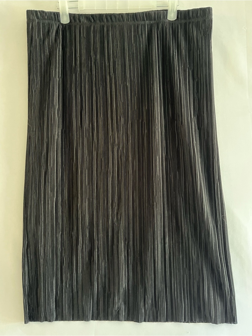 Jules & Leopold Black Plissé Pleated Midi Skirt L